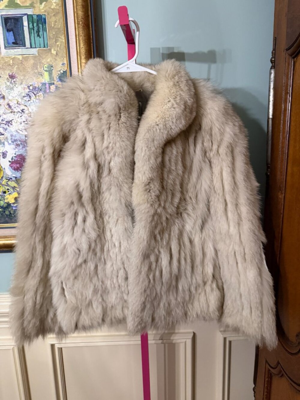 Vintage Saga Fox Genuine Fur Jacket S/M Beige